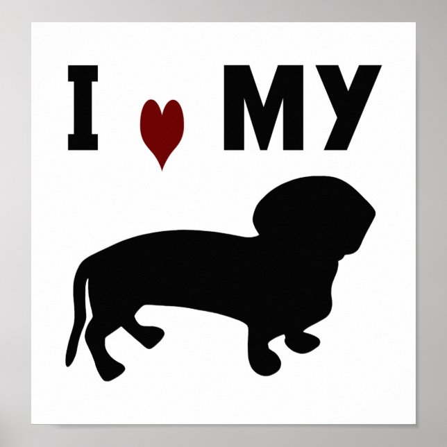 Póster Amo Mi Dachshund (Frente)