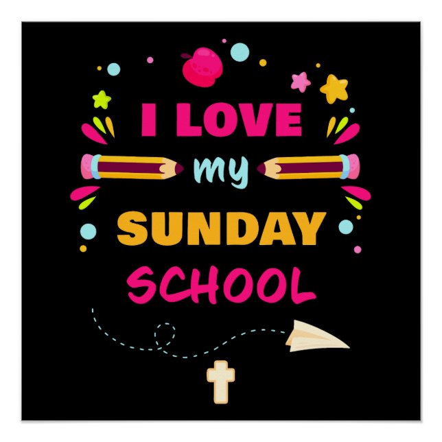 Póster Amo Mi Escuela Dominical - Profesor de Iglesia Cri (Anverso)