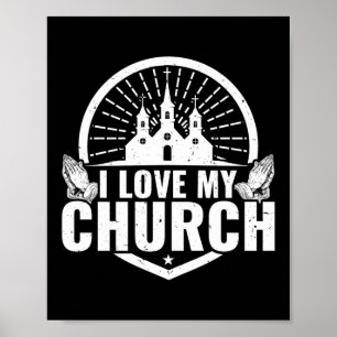 Póster Amo Mi Iglesia Jesús Fe de Dios