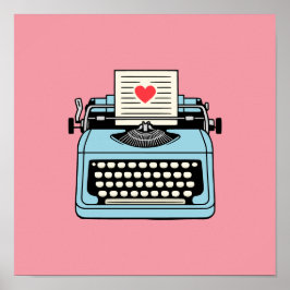 Póster Amo mi máquina de escribir