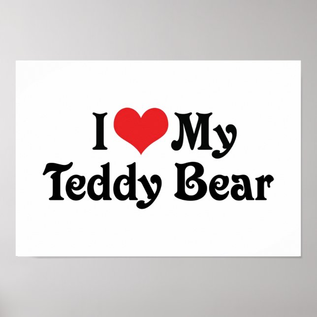 Póster Amo Mi Oso De Teddy (Frente)
