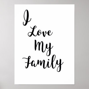 Póster Amo mi poster de la familia
