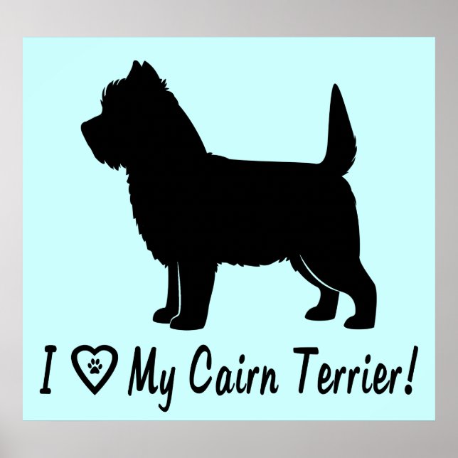 Póster Amo Mi Terrier De Cairn (Frente)