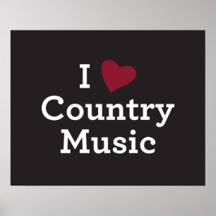 Póster Amo música country