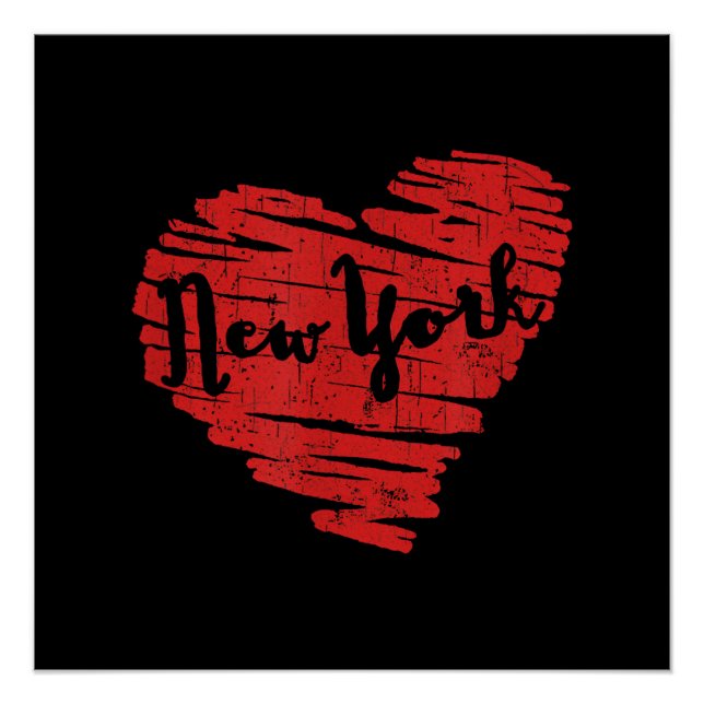 Póster Amo Nueva York Corazón NY (Anverso)