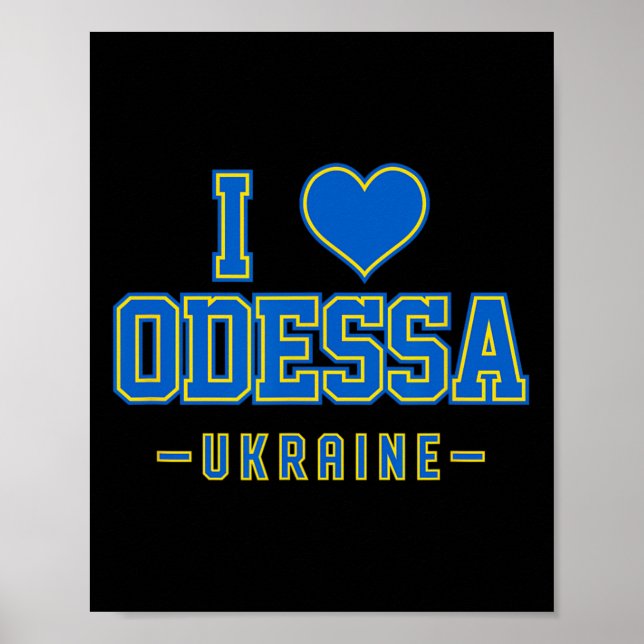 Póster Amo Odessa Ucrania (Frente)