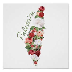 Póster Amo Palestina mi patria Mapa palestino Grove