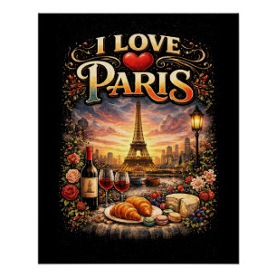 Póster Amo París