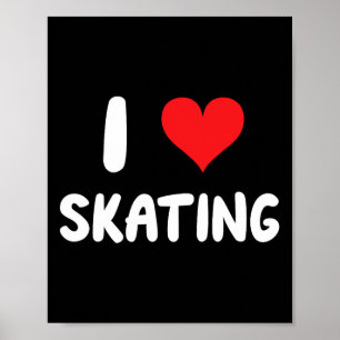 Póster Amo patinar - Patinador patinaje monopatín patinet