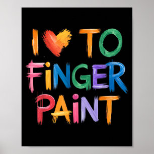 Póster Amo Pintar Con Los Dedos Estoy Pintando Pareja San