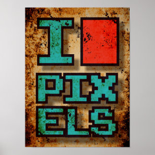 Póster Amo Pixel
