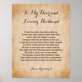 Póster Amo poema de amor clásico del marido