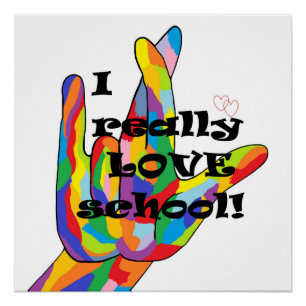 Póster Amo realmente la ESCUELA