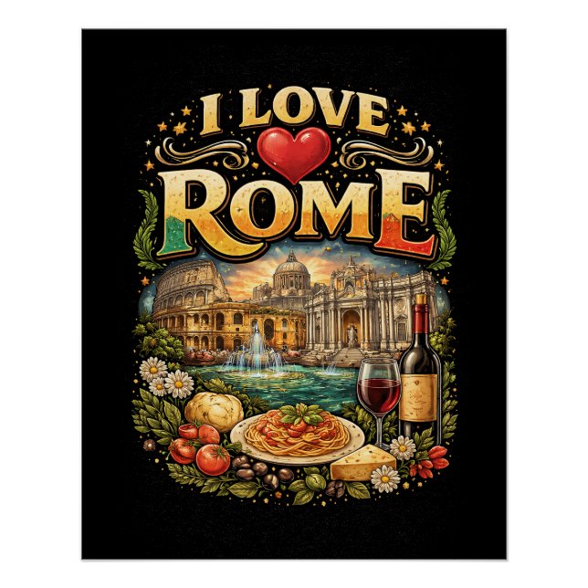 Póster Amo Roma (Anverso)