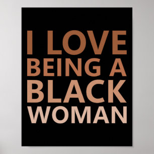 Póster Amo ser una mujer negra Juneteenth Mes de la histo