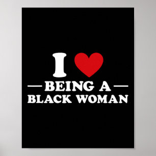 Póster Amo ser una mujer negra Orgullo negro Mes de la hi