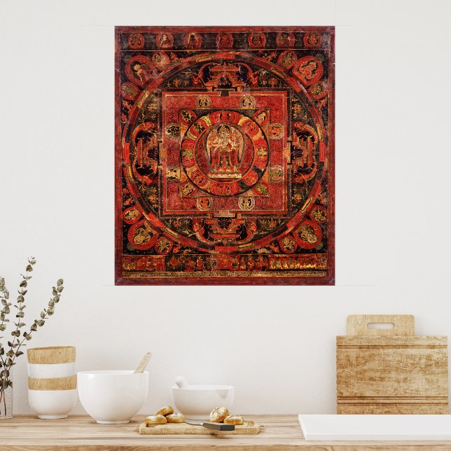 Póster Amogapasha Mandala Thangka (Cocina)