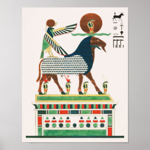 Póster Amon, ilustracion Amon-ra del Panteón Egipcio