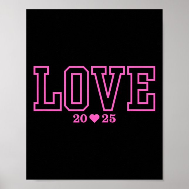 Póster Amor 2025 San Valentín Compromiso Boda Matrimonio  (Frente)