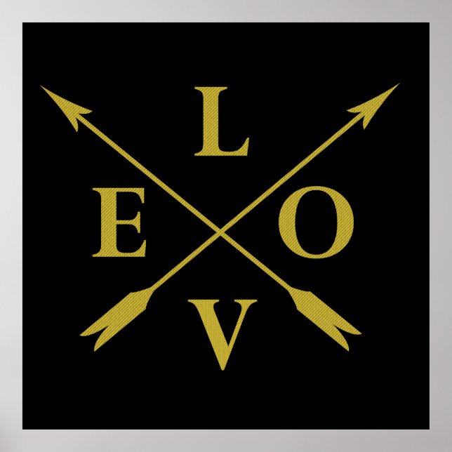 Póster Amor a la tipografía monogramada (Frente)