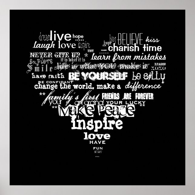 Póster amor a la vida y felicidad (Frente)