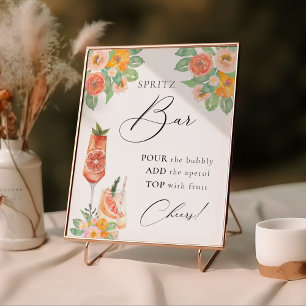 Póster Amor a primera barra de cócteles Spritz Bright