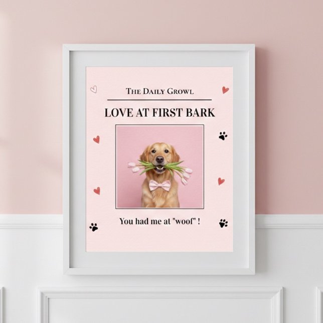 Póster Amor a Primera Ladrida Perro Personalizado  (Subido por el creador)
