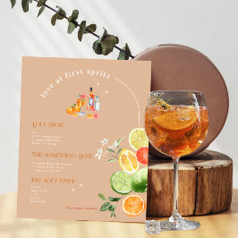 Póster Amor a primera Spritz | Bebida característica