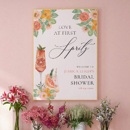Póster Amor a Primera Spritz Cóctel Brillante Despedida d