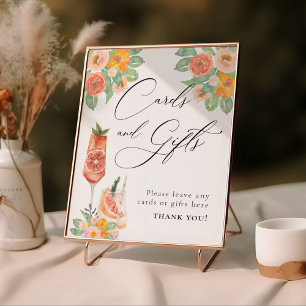Póster Amor a Primera Spritz Tarjetas de Cóctel Brillante