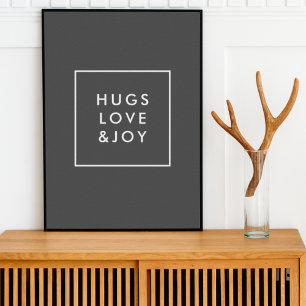 Póster Amor abrumador y alegría Navidades elegantes de ca