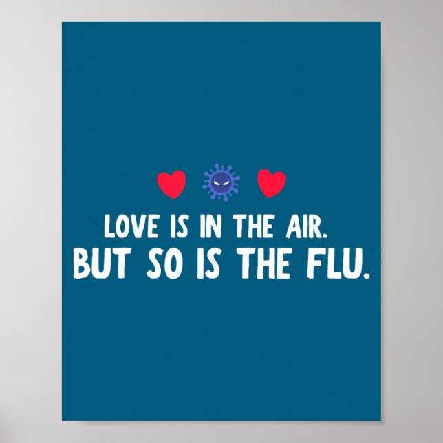 Póster Amor Aire Tan Flu Día de San Valentín (Frente)