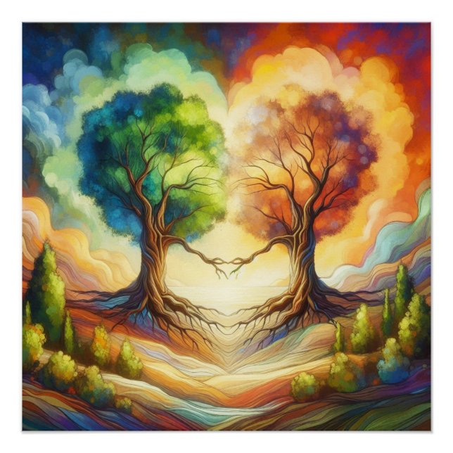 Póster Amor al árbol del corazón (Anverso)