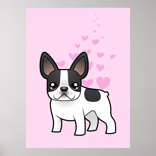 Póster Amor al Bulldog francés (Frente)