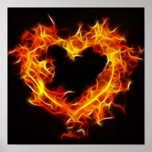Póster Amor al fuego