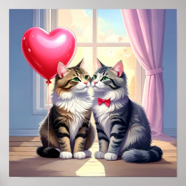 Póster Amor al gato