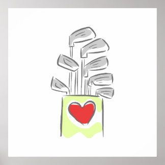 Póster Amor al golf
