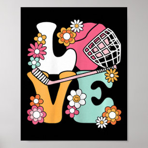 Póster Amor al hockey divertido Amante del hockey sobre h
