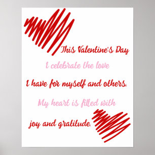 Póster Amor Alegría Y Gratitud