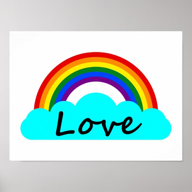 Póster Amor - Arcoíris LGBT (Frente)