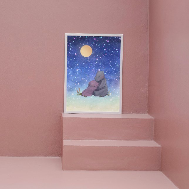Póster Amor, bebé Hippo y su madre (Subido por el creador)