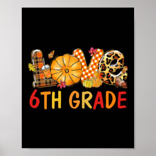 Póster Amor Calabaza De Otoño De 6º Grado Para Profesores