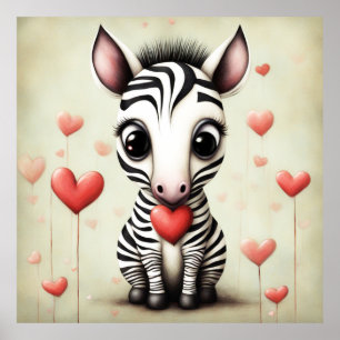 Póster Amor cebra 1