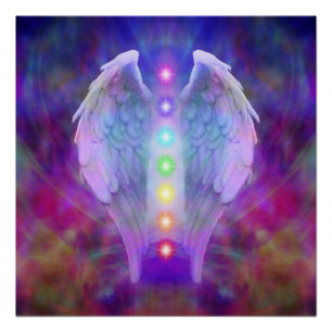 Póster Amor, chakra, ángel, dios, sanador, curación, yoga