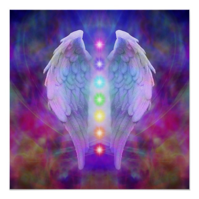 Póster Amor, chakra, ángel, dios, sanador, curación, yoga (Anverso)