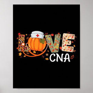 Póster Amor Cna Calabaza Otoño Caída Enfermería Día de Ac