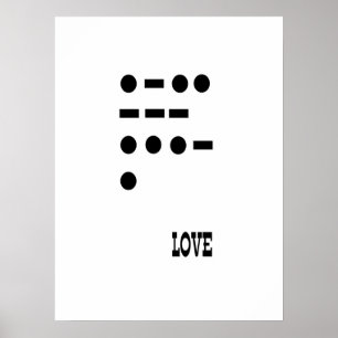Póster Amor — código morado