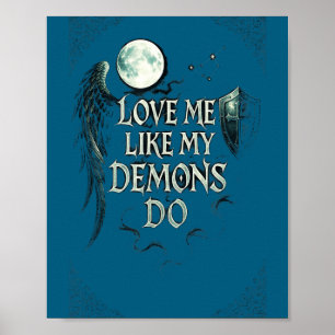 Póster Amor Como Demonios Luna Gótica