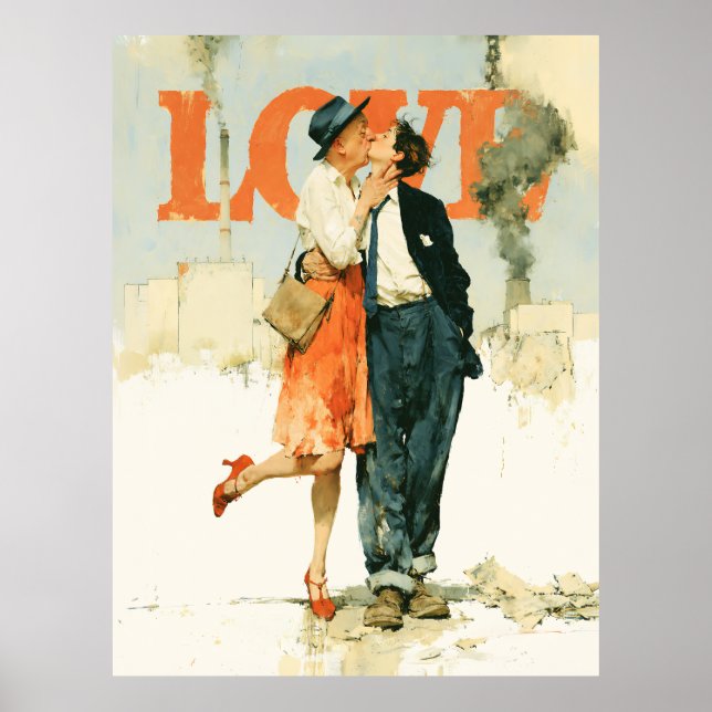 Póster Amor Contra el Humo (Frente)