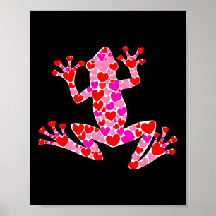 Póster Amor Corazón Cute Rana Amor Pareja Feliz San Valen